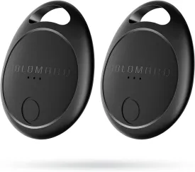 Tags-2 Pack Air Tracker, Trackers like Airtgas, Luggage Tracker Works with Apple Find My [ Ios ONLY ], Key Finder Locator with Sound, 0.3Oz, for (Car) Keys, Backpack, Pets (Black)