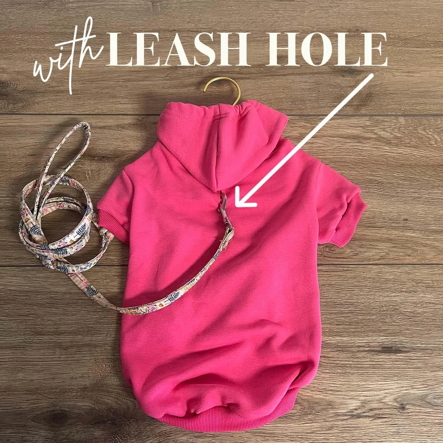 Ten 10th Birthday Dog Hoodie Fleece Lined Pullover Sweatshirt with Leash Hole (Red, Large 1034)