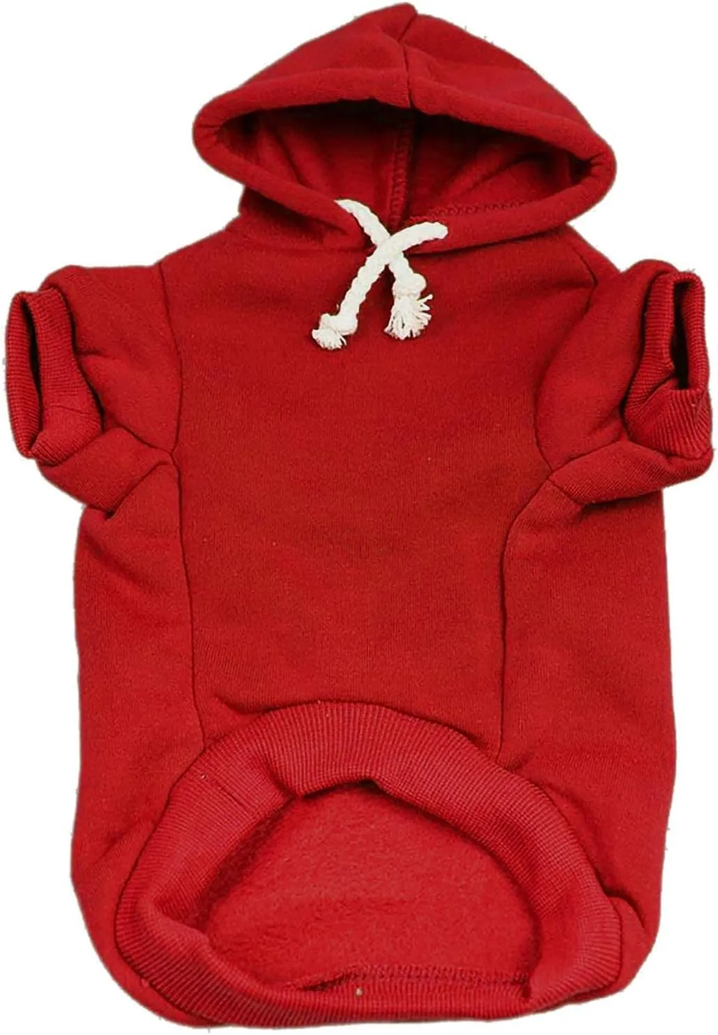 Ten 10th Birthday Dog Hoodie Fleece Lined Pullover Sweatshirt with Leash Hole (Red, Large 1034)