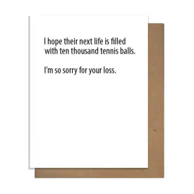 Tennis Balls Card Sympathy
