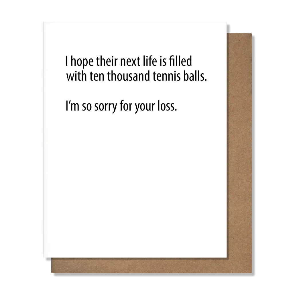 Tennis Balls Dog Sympathy Card