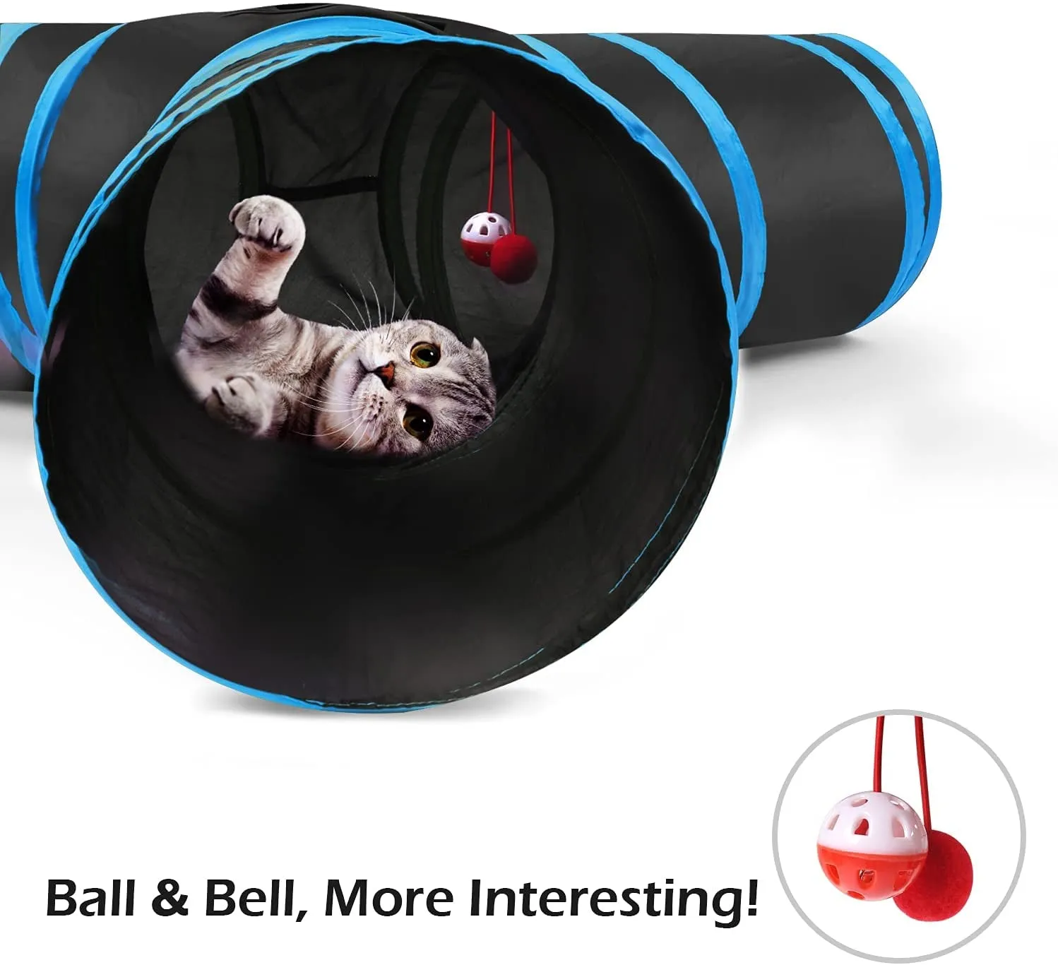 Upgraded 3-Way Cat Tunnel - Meet Tunnel Explorer! 🌟🐾