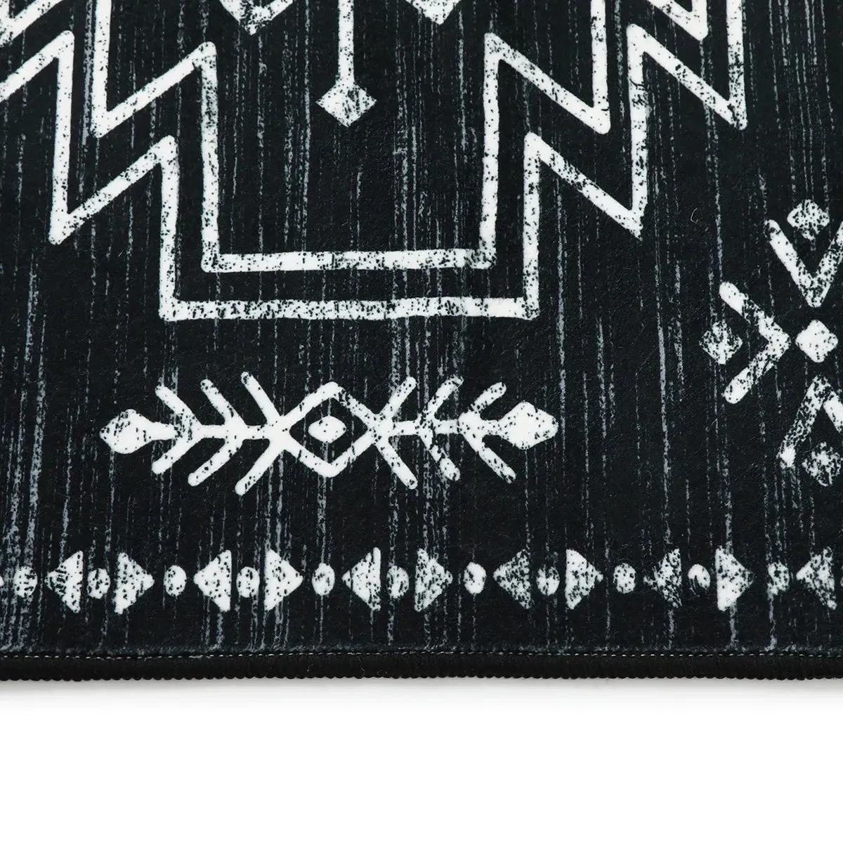 Vivienne Aztec Moroccan Distressed Black Area Rug