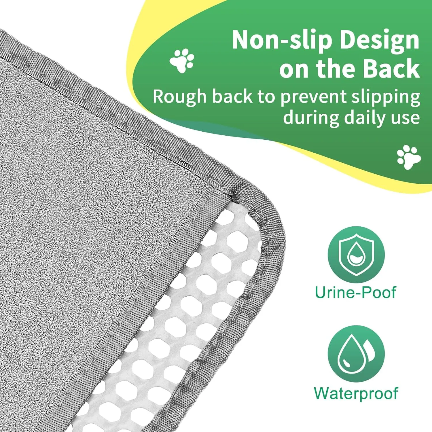 XL47''X 28'' Extra Large Cat Litter Mat,Double Layer Litter Trapping Mat,kitty Litter Box Mat,Cats Rug for Pet, Litterbox Mats for Floor,Waterproof Urine Proof,Non-Slip