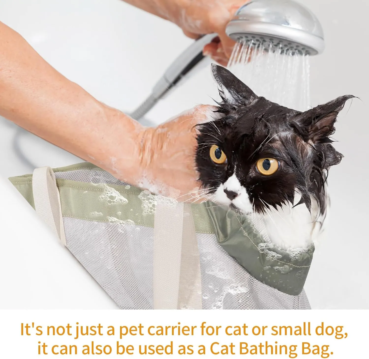 Yakuss Cat Carrier Tote Bag for Small Dog with Locking Safety Zippers Adjustable Side Opening Collapsible Portable Lightweight Travel Puppy Carrier, Small Dog Soft Sided